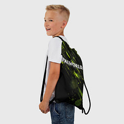 Рюкзак-мешок Palworld logo black green, цвет: 3D-принт — фото 2