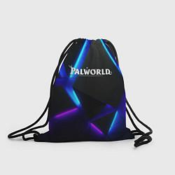 Рюкзак-мешок Palworld неоновые плиты абстракция, цвет: 3D-принт