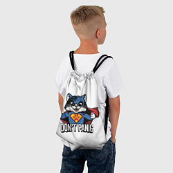 Рюкзак-мешок Котейка супергерой, цвет: 3D-принт — фото 2