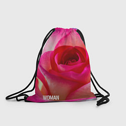 Рюкзак-мешок Розовая роза - woman, цвет: 3D-принт