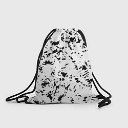 Рюкзак-мешок Белый с чёрными пятнышками, цвет: 3D-принт