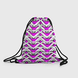 Рюкзак-мешок Бело-розовый узор, цвет: 3D-принт