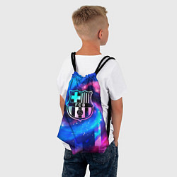 Рюкзак-мешок Barcelona неоновый космос, цвет: 3D-принт — фото 2