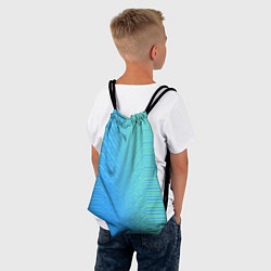 Рюкзак-мешок Голубые градиентные линии, цвет: 3D-принт — фото 2