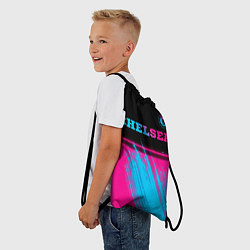 Рюкзак-мешок Chelsea - neon gradient посередине, цвет: 3D-принт — фото 2
