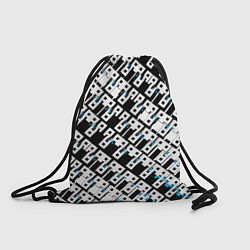 Рюкзак-мешок Абстрактный узор на чёрном фоне, цвет: 3D-принт