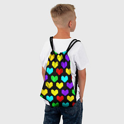 Рюкзак-мешок Undertale heart pattern, цвет: 3D-принт — фото 2