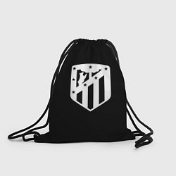 Рюкзак-мешок Атлетико Мадрид белое лого фк, цвет: 3D-принт