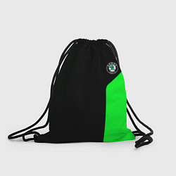 Рюкзак-мешок Skoda pattern sport green, цвет: 3D-принт