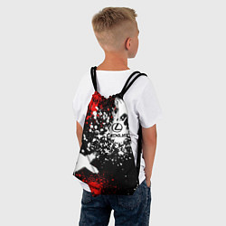 Рюкзак-мешок Лексус на фоне граффити и брызг красок, цвет: 3D-принт — фото 2