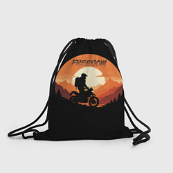 Рюкзак-мешок Мотоцикл - это свобода, цвет: 3D-принт