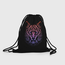 Рюкзак-мешок Realistic gradient wolf, цвет: 3D-принт