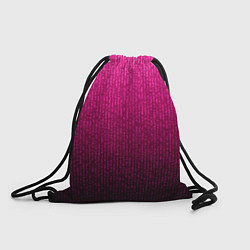 Рюкзак-мешок Яркий розовый градиент полоска, цвет: 3D-принт