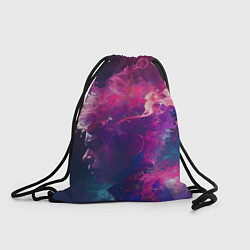 Рюкзак-мешок Человек растворяющийся в фиолетовом дыму, цвет: 3D-принт