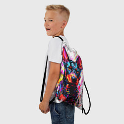 Рюкзак-мешок Доберман маркерами, цвет: 3D-принт — фото 2