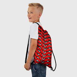Рюкзак-мешок Красная броня с белыми прорезями, цвет: 3D-принт — фото 2