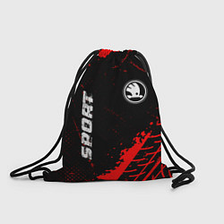 Рюкзак-мешок Skoda red sport tires, цвет: 3D-принт