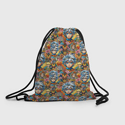 Рюкзак-мешок Аниме паттерн, цвет: 3D-принт