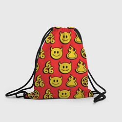 Рюкзак-мешок 666 y2k emoji pattern, цвет: 3D-принт