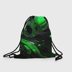 Рюкзак-мешок Green dark abstract geometry style, цвет: 3D-принт