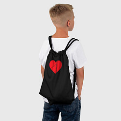 Рюкзак-мешок Broken heart, цвет: 3D-принт — фото 2