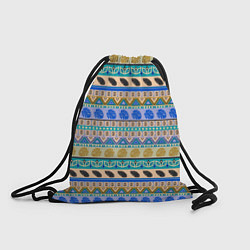 Рюкзак-мешок Полосатый тропический летний узор, цвет: 3D-принт