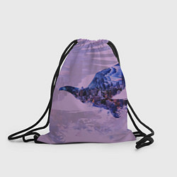 Рюкзак-мешок Летящий орел и ночной город двойная экспозиция, цвет: 3D-принт