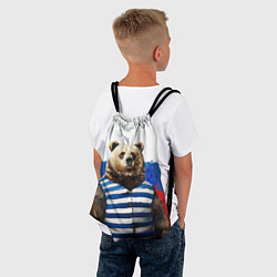 Рюкзак-мешок Медведь и флаг России, цвет: 3D-принт — фото 2