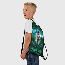 Рюкзак-мешок Stellar Blade Eve космический зеленый, цвет: 3D-принт — фото 2