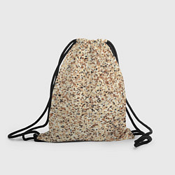 Рюкзак-мешок Светлый коричневый текстурированный под камень, цвет: 3D-принт