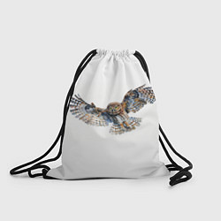 Рюкзак-мешок Акварельные птицы: воробьиный сычик, цвет: 3D-принт