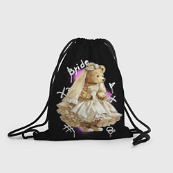 Рюкзак-мешок Невеста - медведь, цвет: 3D-принт