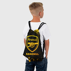Рюкзак-мешок Arsenal - gold gradient, цвет: 3D-принт — фото 2