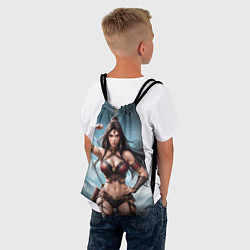 Рюкзак-мешок Фэнтези-воительница, цвет: 3D-принт — фото 2
