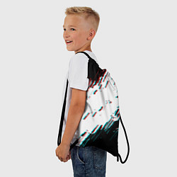 Рюкзак-мешок Glitch effect, цвет: 3D-принт — фото 2