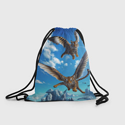 Рюкзак-мешок Летающие тигрята, цвет: 3D-принт