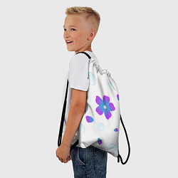 Рюкзак-мешок Цветочки и пузыри, цвет: 3D-принт — фото 2