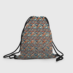 Рюкзак-мешок Горный паттерн, цвет: 3D-принт