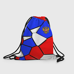 Рюкзак-мешок Трехмерные плиты в стиле Российского флага, цвет: 3D-принт