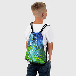Рюкзак-мешок Звездное небо с зелеными бликами, цвет: 3D-принт — фото 2