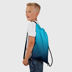 Рюкзак-мешок Яркий голубой с синим градиент комбинированный кро, цвет: 3D-принт — фото 2