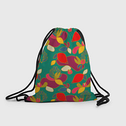 Рюкзак-мешок Ягодно-цветочная абстракция, цвет: 3D-принт