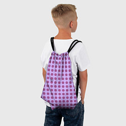 Рюкзак-мешок Сиреневый паттерн в горошек, цвет: 3D-принт — фото 2