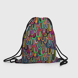 Рюкзак-мешок Абстрактные перья в стиле бохо, цвет: 3D-принт