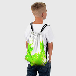 Рюкзак-мешок Кислотный огонь, цвет: 3D-принт — фото 2