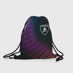 Рюкзак-мешок Lamborghini neon hexagon, цвет: 3D-принт