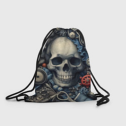 Рюкзак-мешок Стимпанк композиция с черепом - нейросеть, цвет: 3D-принт
