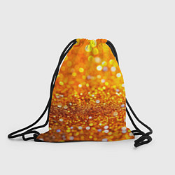 Рюкзак-мешок Оранжевые и желтые блестяшки боке, цвет: 3D-принт