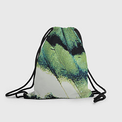 Рюкзак-мешок Зелено-черные пятна на светлом, цвет: 3D-принт