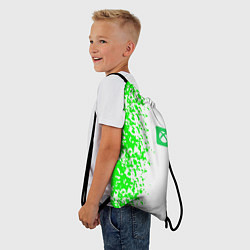 Рюкзак-мешок Xbox кислотные зеленые краски, цвет: 3D-принт — фото 2